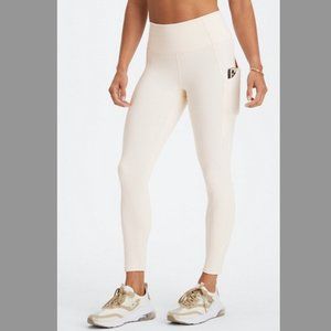 Fabletics Leggings (Oasis PureLuxe High-Waisted 7/8 Leggings, Oat color)